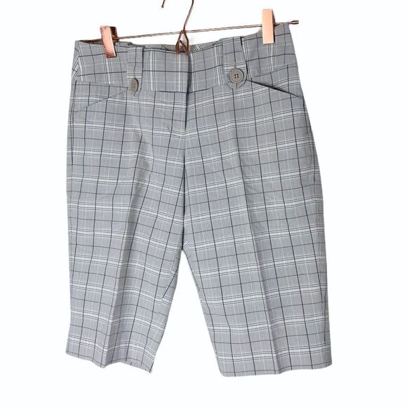 NWOT Vintage Express Plaid Editor Shorts 0 - Picture 1 of 5